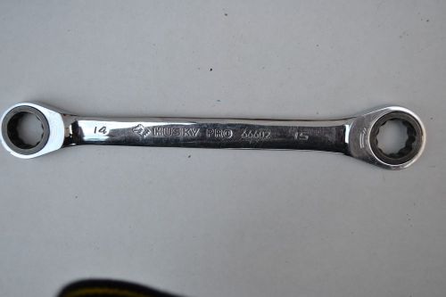 Husky 14 mm. x 15 mm. double box ratcheting combination wrench metric size for sale