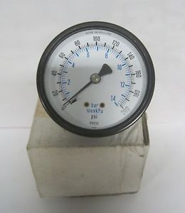 Enfm 2-1/2&#034; pressure gauge nd123c3e314kg 1/4&#034; 0-200psi nib for sale