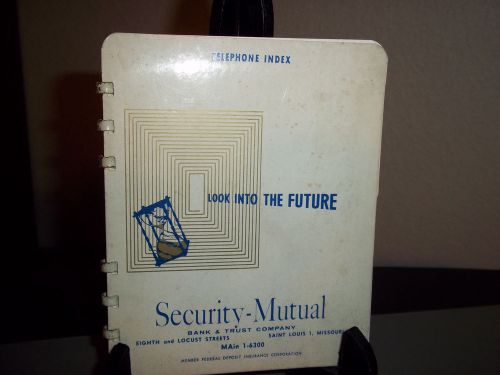 Security Mutual Telephone Index Vintage St. Louis Missouri Metal Spiral Bound