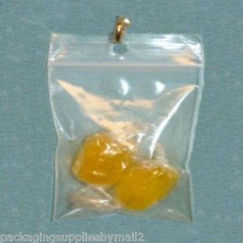 40000 2 mil 2&#034;x2&#034; clear top zip ziplock reclosable w/ hang hole large bags for sale