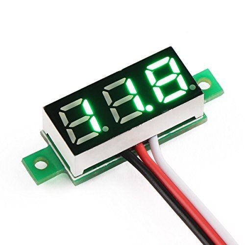 DROK? 0.28&#034; LED Ultra-small DC Digital 0~100V Voltmeter Battery Voltage Tester