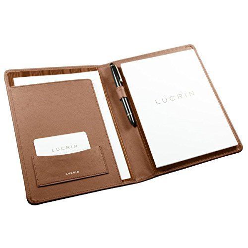Lucrin - A5 document wallet - Tan - Granulated Leather