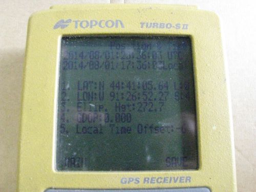 Topcon Turbo S-II (S2) Dual Frequency GPS Receiver Used
