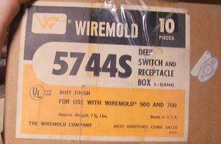 ** 3 each -- Heavy Duty WIREMOLD * DEEP SWITCH Receptacle BOXES * 5744S NOS *