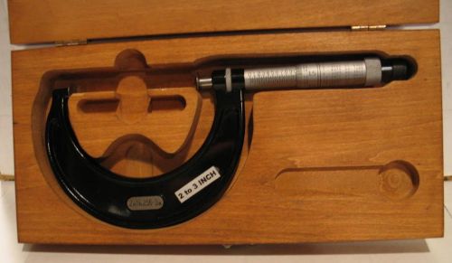 Starrett 2 to 3 Disc Micrometer No. 256 with Case