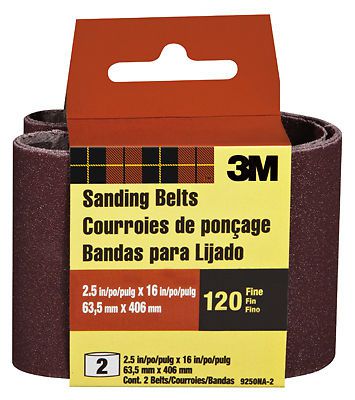 3m 9250na-2 sanding belts-2-1/2x16 fine sand belt for sale