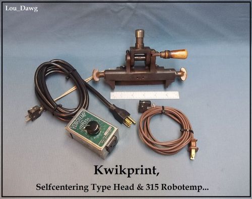 Kwikprint ( Selfcentering Type Head &amp; 315 Robotemp ) Hot Foil Stamping Machine