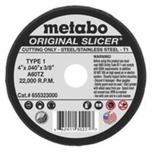 10 Pack Lot Metabo Slicer Cut Off Whl 4&#034; X .040 X 3/8&#034; A60TZ 55323 655323000