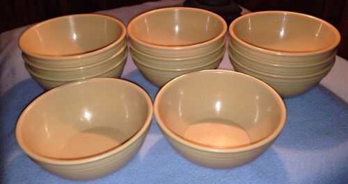 Lot of 11 cambro ca50cw133 nappie bowls, 15-1/4 oz., beige for sale
