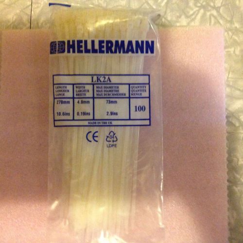 100 pcs of Hellermann LK2A  Cable Tie, 270mm(10.6 in) x 4.8mm(.19 in)