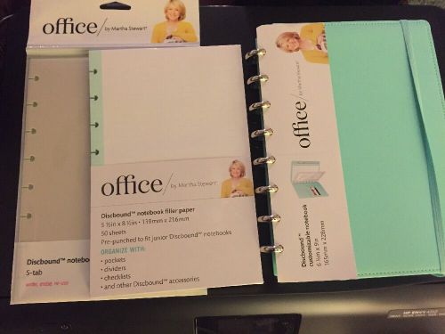 NEW Martha Stewart Teal Blue Notebook with extra accessories!! PLANNER LOT