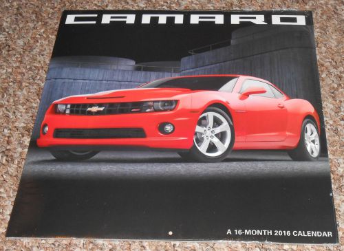Camaro 2016 Wall 16 Month Calendar –  11&#034; x 12&#034; - NEW Sealed