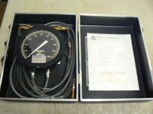 Gerand M-100 Fire Pump Master Performance Test Meter Gauge, Inches of Water