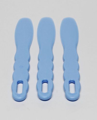 Dental lab ergonomic plastic mixing spatula for alginate impression 3pcs blue for sale