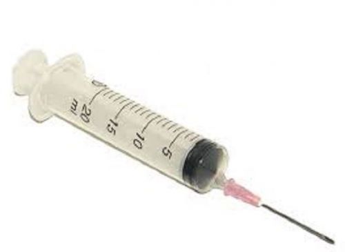 Pack of 10 x 20 ml industrial syringes with 18g x 1-1/2&#034; blunt tip needle 20cc for sale