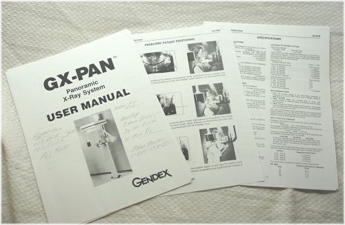 Gendex GX-PAN User Manual Copy Pano Xray