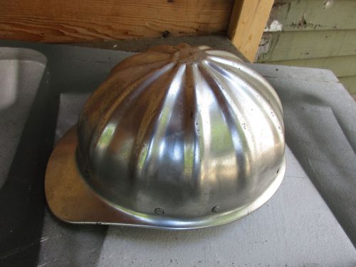 Vintage Aluminum Hard Hat Superlite Fibre Metal 1969 (t)