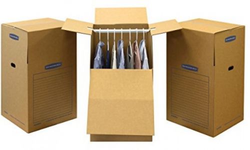 Bankers Box SmoothMove Moving Boxes Wardrobe, 24 X 24 X 40 Inches, 3 Pack