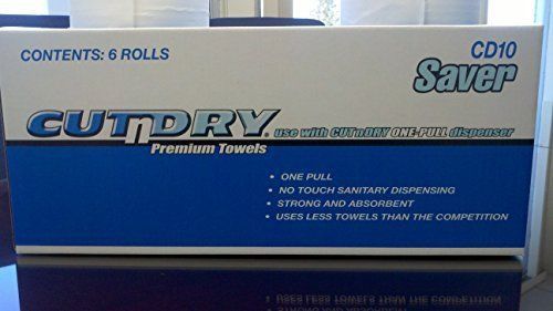 Berk Wiper CUTNDRY 10 SAVER Core Hands free Roll Towel, 1.78&#034;, 10&#034; x 550, White