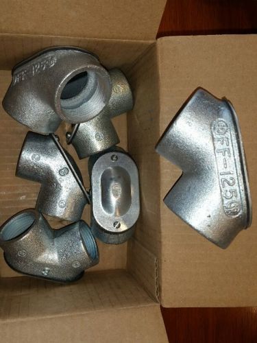 (4)  1&#034; and (2) 1 1/4&#034; appleton ffl-100 pulling elbow  watertight   new for sale