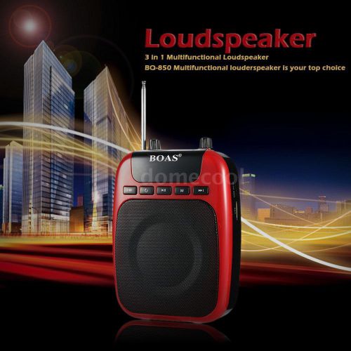 Guide Teacher Portable Waistband Voice Amplifier Microphone Loudspeaker Red JE5M