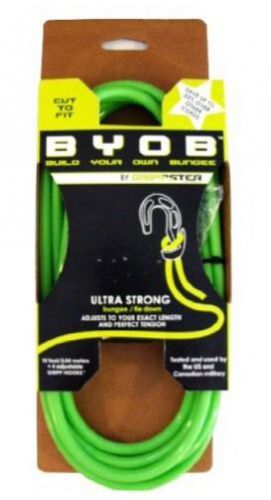 Grippster B.Y.O.B. Build Your Own Bungee Cord 10 Feet w/ 4 Adjustable Hooks