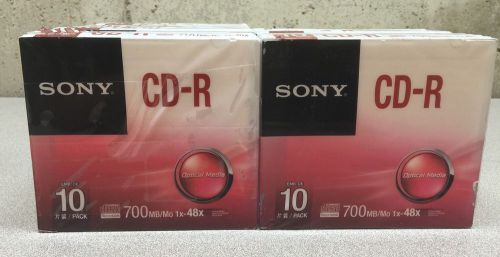 SONY Optical Media 10CDQ80SS 700MB/Mo 1x-48x CD-R  6-10/PACKS, 60 Disks