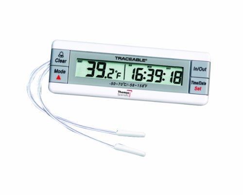 Thomas 4307 traceable dual thermometer with 2 probes, -58 to 158 degree f for sale