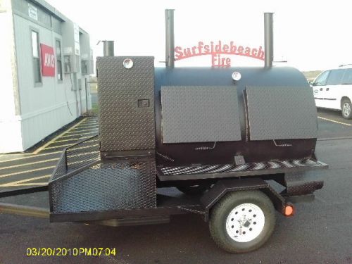 4860 rotisserie bbq grill, smoker, cooker on trailer by heartland cookers for sale
