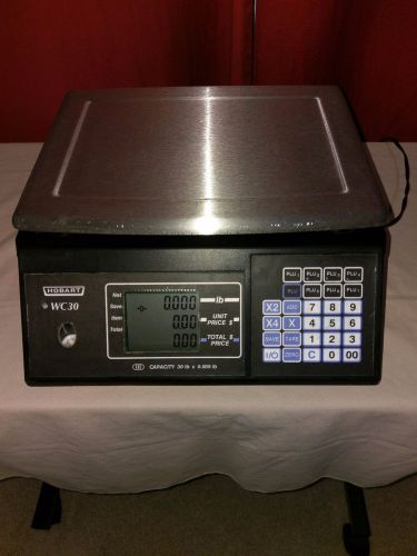 Hobart WC30 World Scale 30lb x 0.005lb Double Sided Price Computing Scale Deli