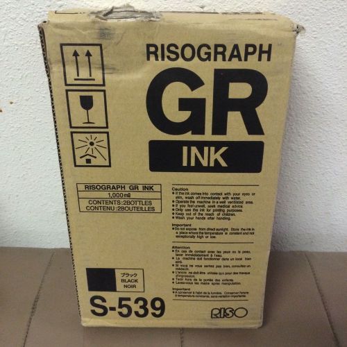 New 2PK Genuine Riso OEM S-539 Black Ink Risograph GR S-3878