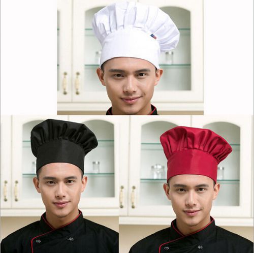 Men Hat Chef Baker Cook Adjustable Cap Kitchen Catering Elastic Hot