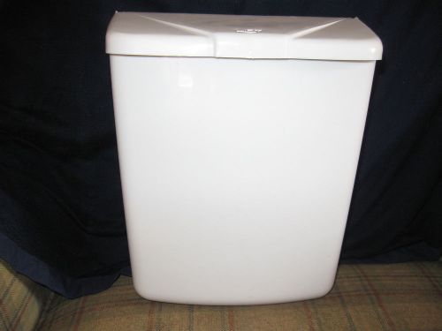 NEW Feminine Hygiene Waste Receptacle,White ABS Plastic,Hospeco,trash can.