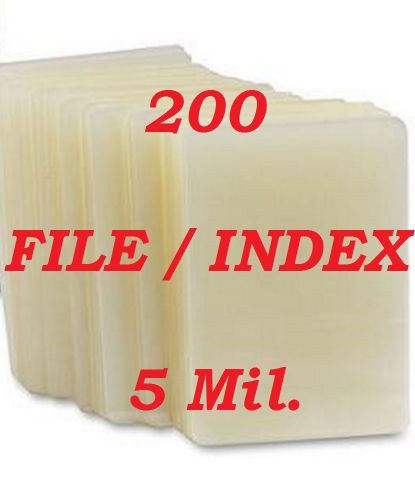 Laminating pouches film sheets photo 3-1/2 x 5-1/2  (200 pack) 5 mil for sale