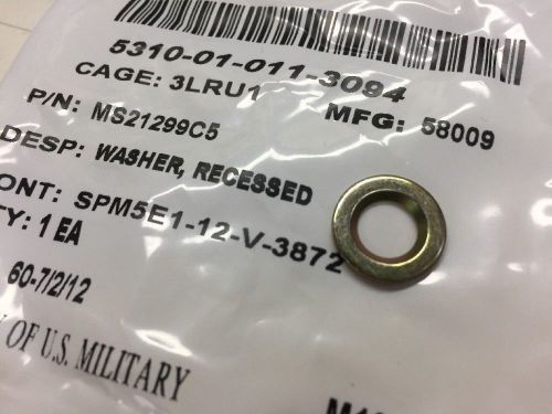 Recessed Washer 100 ea. MS21299C5 Aircraft 5/16&#034;