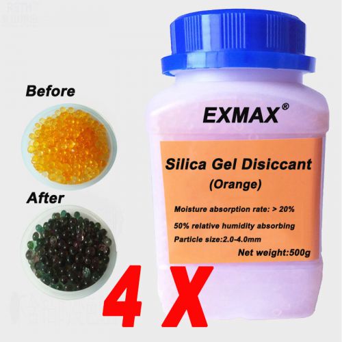 2KG Orange Replacement Desiccant Indicating Silica Gel Beads for Canister,Boxes