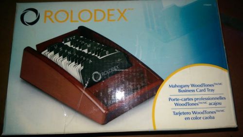 Rolodex Wood Tones Mahogany Business Card Tray (1734241)