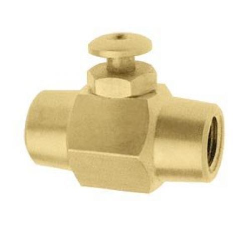 Interstate pneumatics vbt44 brass button valve 1/4 inch x 1/4 inch female npt for sale