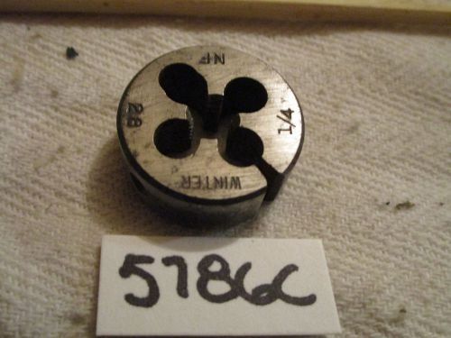 (#5786c) used winters brand 1/4 x 28 right hand thread round adjustable die for sale