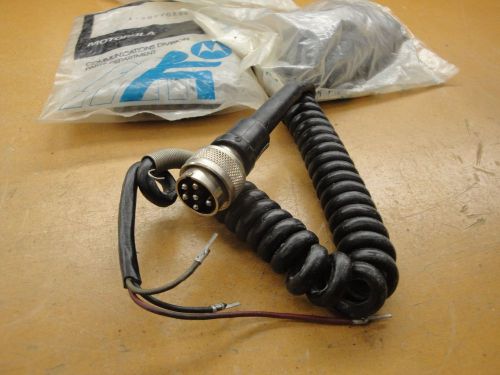 3 Vintage NOS Motorola 180770A54 Microphone coiled cables Mic service parts OEM