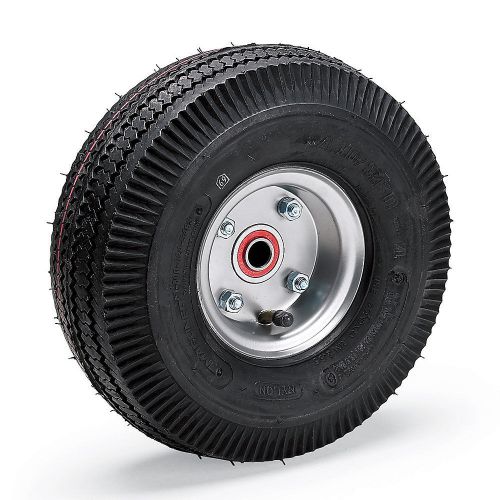 2 magliner handtruck pneumatic air tires set 10x3.5 4ply 4.10/3.5 121060 3pc hub for sale