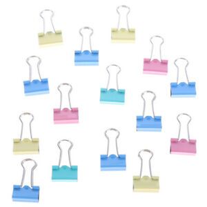 20PCS Metal Binder Clips 19mm Colorful Home Office File Paper Organizer ClipS WQ