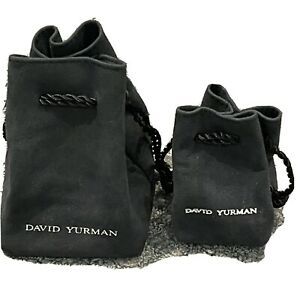 RARE  David YURMAN 1 MED 1 SMALL Bracelet Ring Dust Bag Pouch With Drawstring.