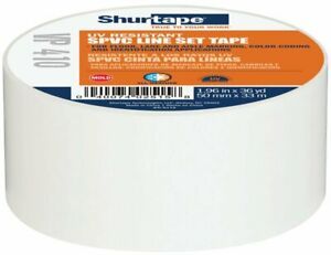 Shurtape VP 410 Marking Tape, White, 50mm x 33 Meters, 1 Roll (104873)