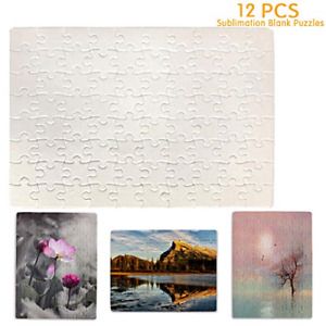 12 Pack Jigsaw Puzzles 80 Pieces Sublimation Blanks Puzzles DIY Puzzle Blank for