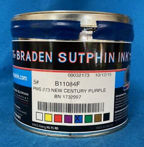 NEW CENTURY PURPLE  PMS 273 5 LB. CAN BRADEN SUTPHIN INK COMPANY