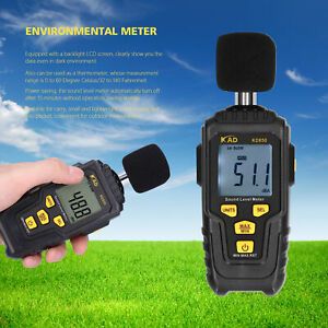 Sound Level Meter Decibel Monitor Temperature Tester Environmental Instrument