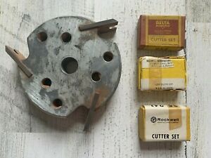 Vintage DELTA ROCKWELL Heavy Duty Steel Molding Cutter Head &amp; 35-241 242 253