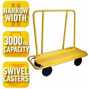 Plywood Drywall Cart Heavy Duty Panel Sheet Dolly Trolley 3000 lb. Load Capacity