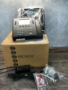 Kronos System 4500 Time Clock Terminal Badge System w/AC Cable *Untested*